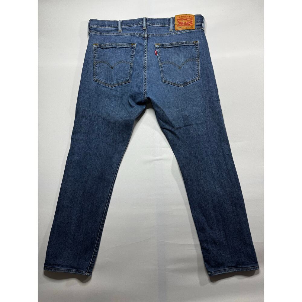 Levi's 501 Men's Straight Leg Button‎ Fly Blue  Jeans - Size 38x32 (38x27)* - Picture 3 of 5